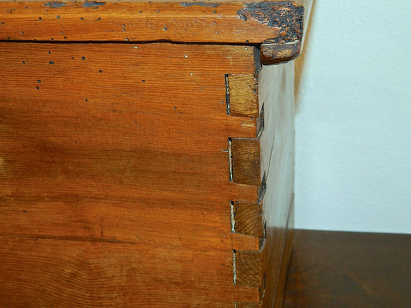 Antique tabletop document box, pine