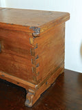 Antique tabletop document box, pine