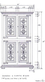 Drawing of tall cabinet inspired by the smaller antique cupboard