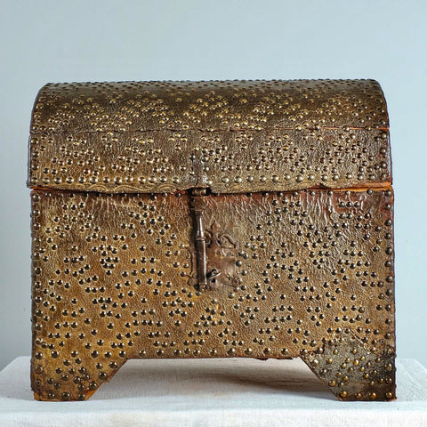 Antique tabletop document box, walnut