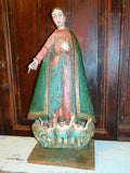 Antique wood sculpture, "Our Lady of Mount Carmel"