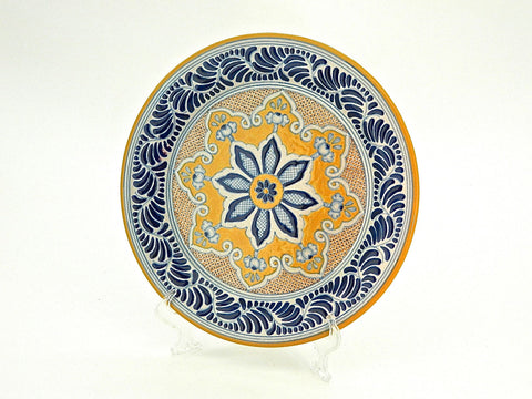 Large Round Talavera Serving Platter - "MEDALLON MORISCO"